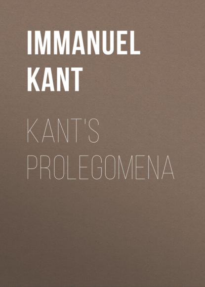 Kant&apos;s Prolegomena